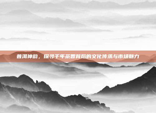 普洱神韵，探寻千年茶香背后的文化传承与市场魅力