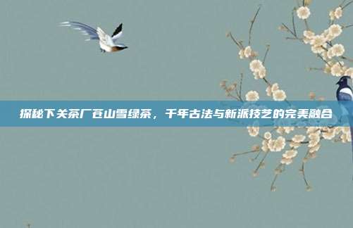 探秘下关茶厂苍山雪绿茶，千年古法与新派技艺的完美融合