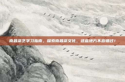 南昌茶艺学习指南，探索南昌茶文化，这些地方不容错过！
