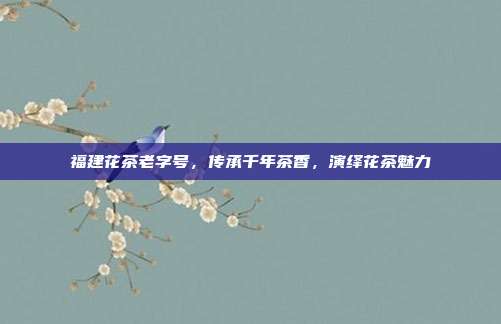 福建花茶老字号，传承千年茶香，演绎花茶魅力