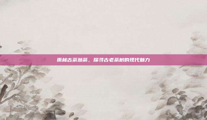 雨林古茶熟茶，探寻古老茶树的现代魅力
