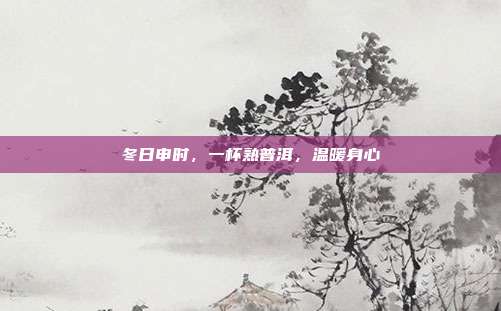 冬日申时，一杯熟普洱，温暖身心