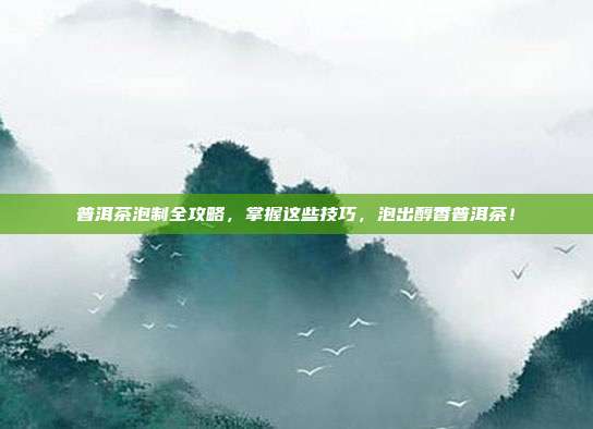 普洱茶泡制全攻略，掌握这些技巧，泡出醇香普洱茶！