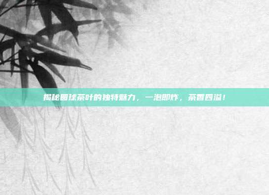 揭秘圆球茶叶的独特魅力，一泡即炸，茶香四溢！