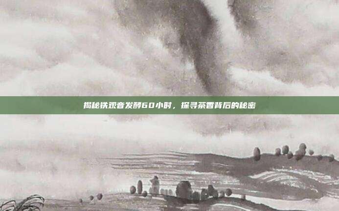 揭秘铁观音发酵60小时，探寻茶香背后的秘密