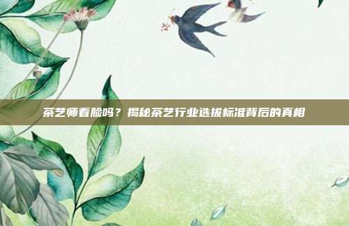 茶艺师看脸吗？揭秘茶艺行业选拔标准背后的真相