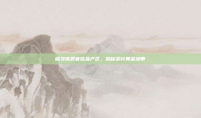 探寻铁观音佳品产区，揭秘茶叶黄金地带