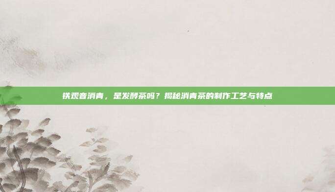 铁观音消青，是发酵茶吗？揭秘消青茶的制作工艺与特点