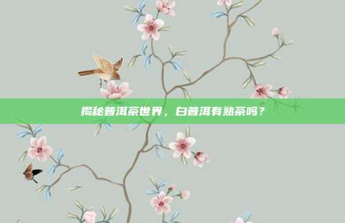 揭秘普洱茶世界，白普洱有熟茶吗？