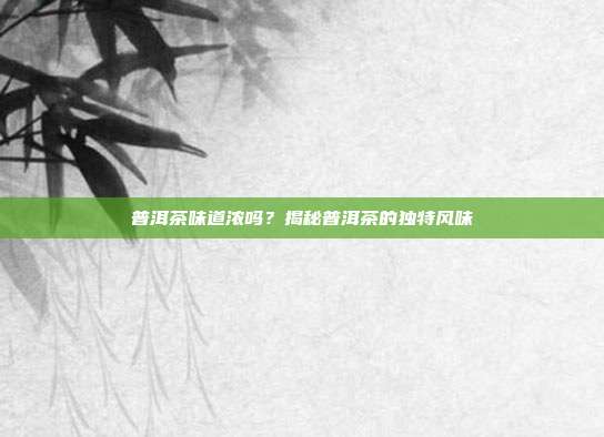 普洱茶味道浓吗？揭秘普洱茶的独特风味