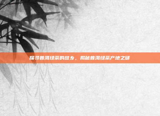 探寻普洱绿茶的故乡，揭秘普洱绿茶产地之谜