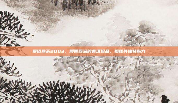 景迈熟茶2003，醇香四溢的普洱珍品，揭秘其独特魅力