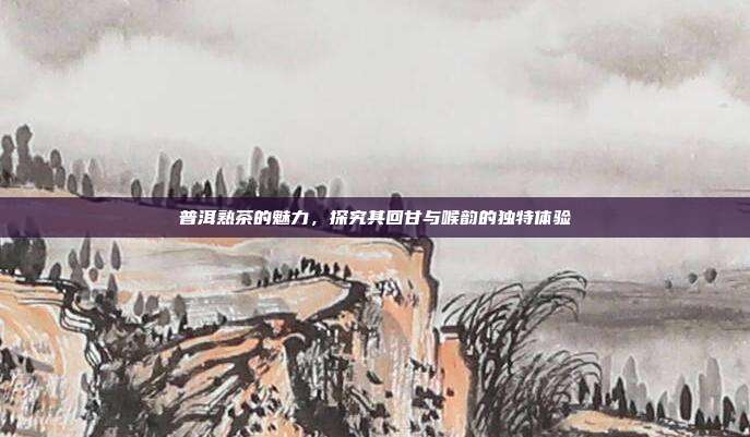 普洱熟茶的魅力，探究其回甘与喉韵的独特体验