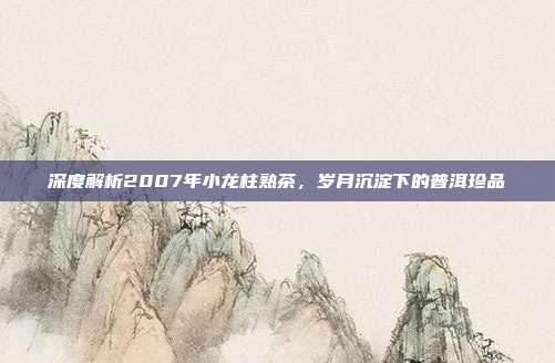 深度解析2007年小龙柱熟茶，岁月沉淀下的普洱珍品