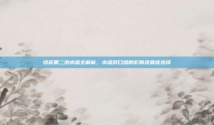 绿茶第二泡水温全解析，水温对口感的影响及最佳选择