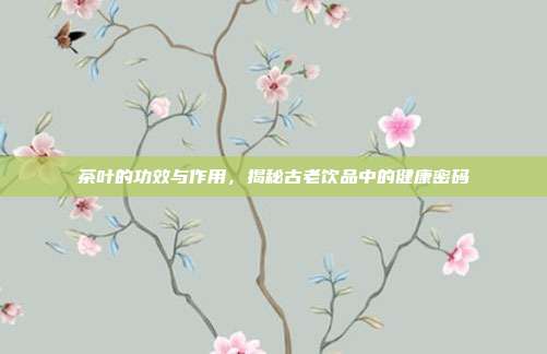 茶叶的功效与作用，揭秘古老饮品中的健康密码