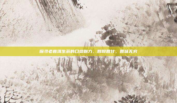 探寻老普洱生茶的口感魅力，醇厚回甘，回味无穷