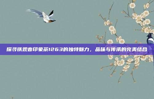 探寻铁观音印象茶1263的独特魅力，品味与传承的完美结合