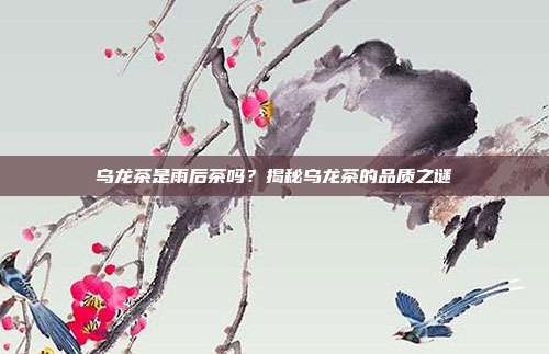乌龙茶是雨后茶吗？揭秘乌龙茶的品质之谜