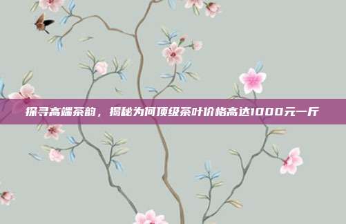 探寻高端茶韵，揭秘为何顶级茶叶价格高达1000元一斤