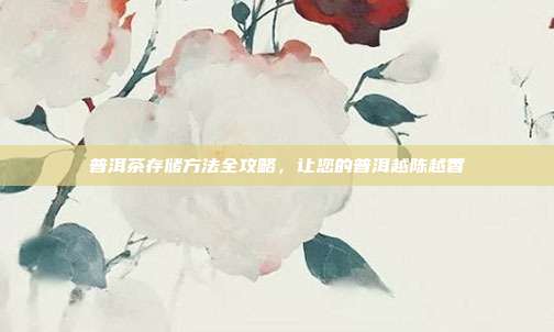 普洱茶存储方法全攻略，让您的普洱越陈越香