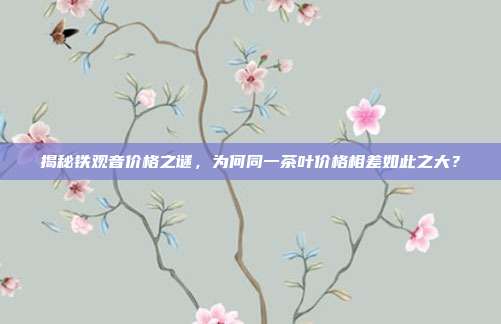 揭秘铁观音价格之谜，为何同一茶叶价格相差如此之大？