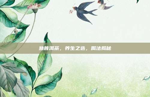 熟普洱茶，养生之选，喝法揭秘