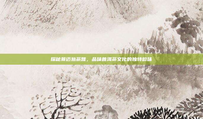 探秘景迈熟茶雅，品味普洱茶文化的独特韵味