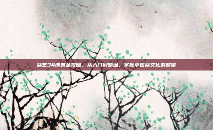 茶艺34课时全攻略，从入门到精通，掌握中国茶文化的精髓