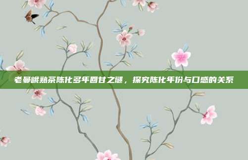 老曼峨熟茶陈化多年回甘之谜，探究陈化年份与口感的关系