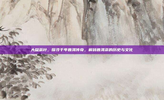 大益茶叶，探寻千年普洱传奇，解码普洱茶的历史与文化