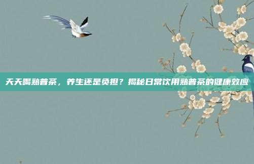 天天喝熟普茶，养生还是负担？揭秘日常饮用熟普茶的健康效应
