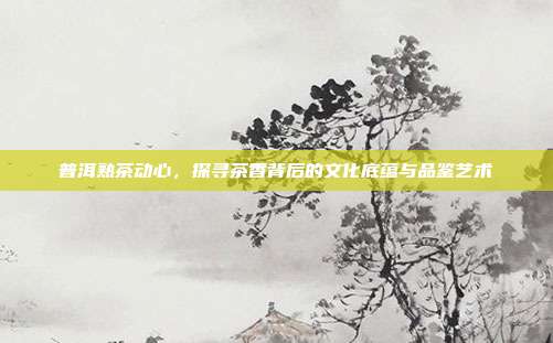 普洱熟茶动心，探寻茶香背后的文化底蕴与品鉴艺术