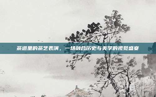 茶道里的茶艺表演，一场融合历史与美学的视觉盛宴