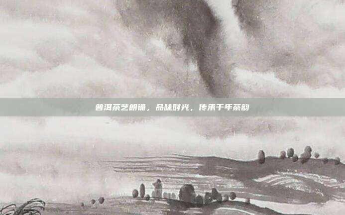 普洱茶艺朗诵，品味时光，传承千年茶韵