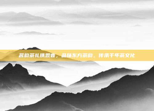 茗韵茶礼铁观音，品味东方茶韵，传承千年茶文化