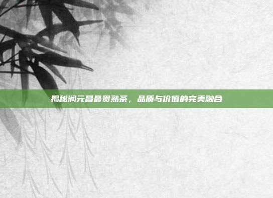 揭秘润元昌最贵熟茶，品质与价值的完美融合