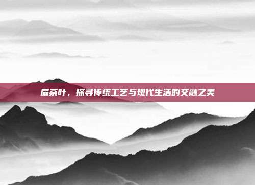 扁茶叶，探寻传统工艺与现代生活的交融之美