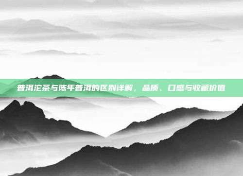 普洱沱茶与陈年普洱的区别详解，品质、口感与收藏价值