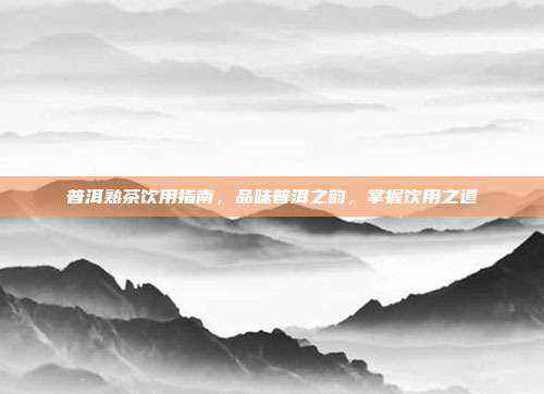 普洱熟茶饮用指南，品味普洱之韵，掌握饮用之道