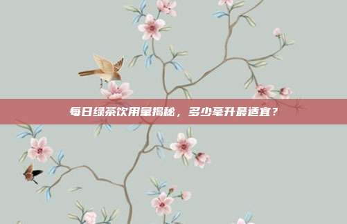 每日绿茶饮用量揭秘，多少毫升最适宜？