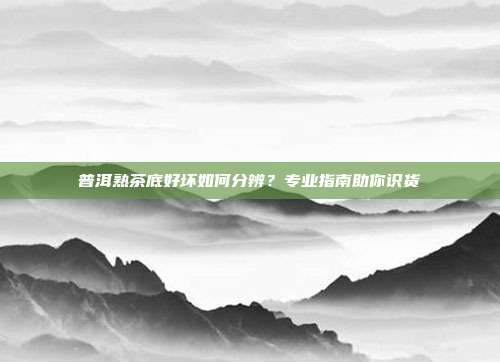 普洱熟茶底好坏如何分辨？专业指南助你识货