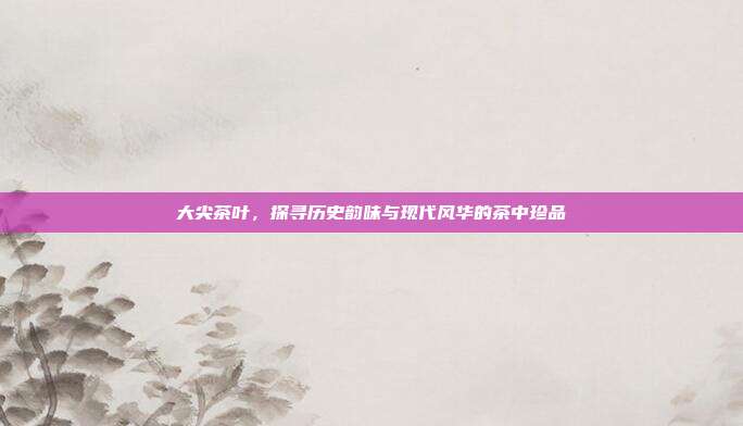 大尖茶叶，探寻历史韵味与现代风华的茶中珍品