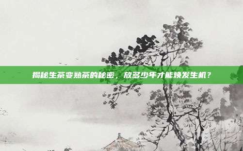 揭秘生茶变熟茶的秘密，放多少年才能焕发生机？