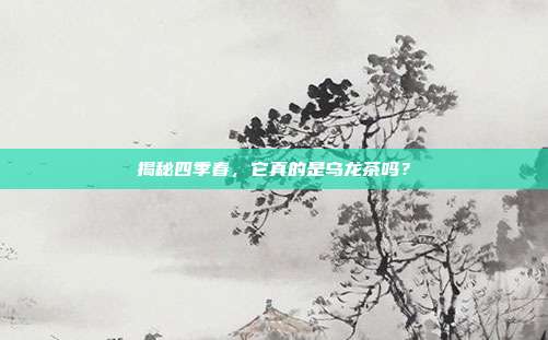 揭秘四季春，它真的是乌龙茶吗？