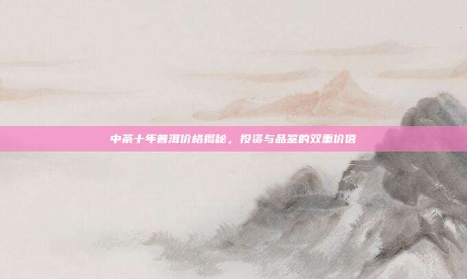 中茶十年普洱价格揭秘，投资与品鉴的双重价值