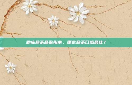 勐库熟茶品鉴指南，哪款熟茶口感最佳？