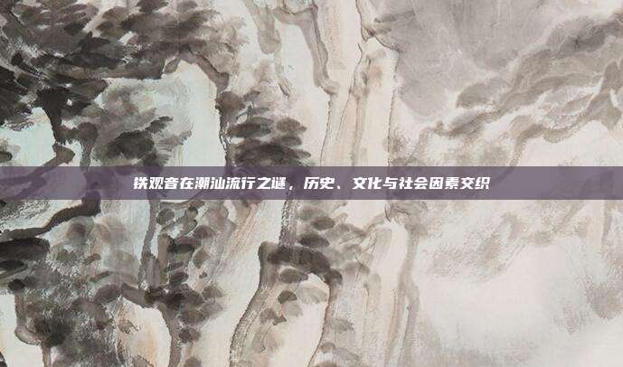铁观音在潮汕流行之谜，历史、文化与社会因素交织