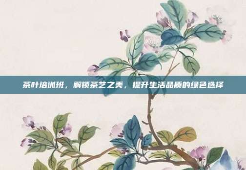 茶叶培训班，解锁茶艺之美，提升生活品质的绿色选择