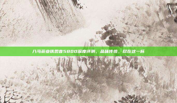 八马茶业铁观音5800深度评测，品味传统，尽在这一杯
